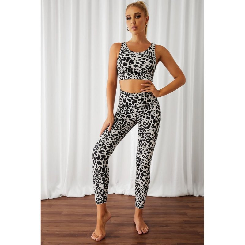 Leopard Bra Leggings Sports Set