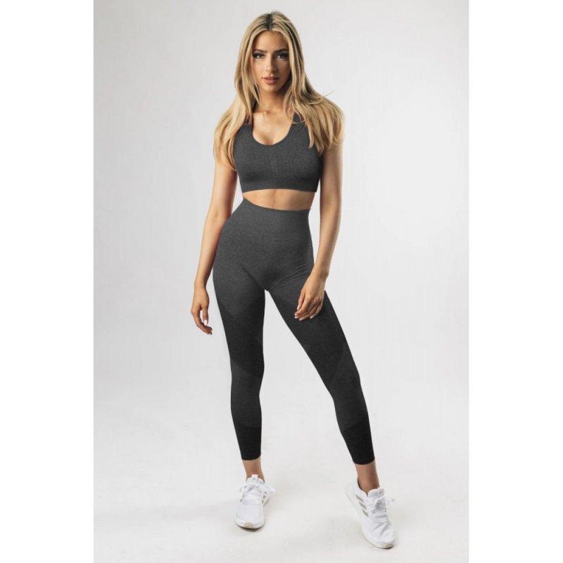 Black Criss Cross Bra and High Waist Leggings Sports Wear